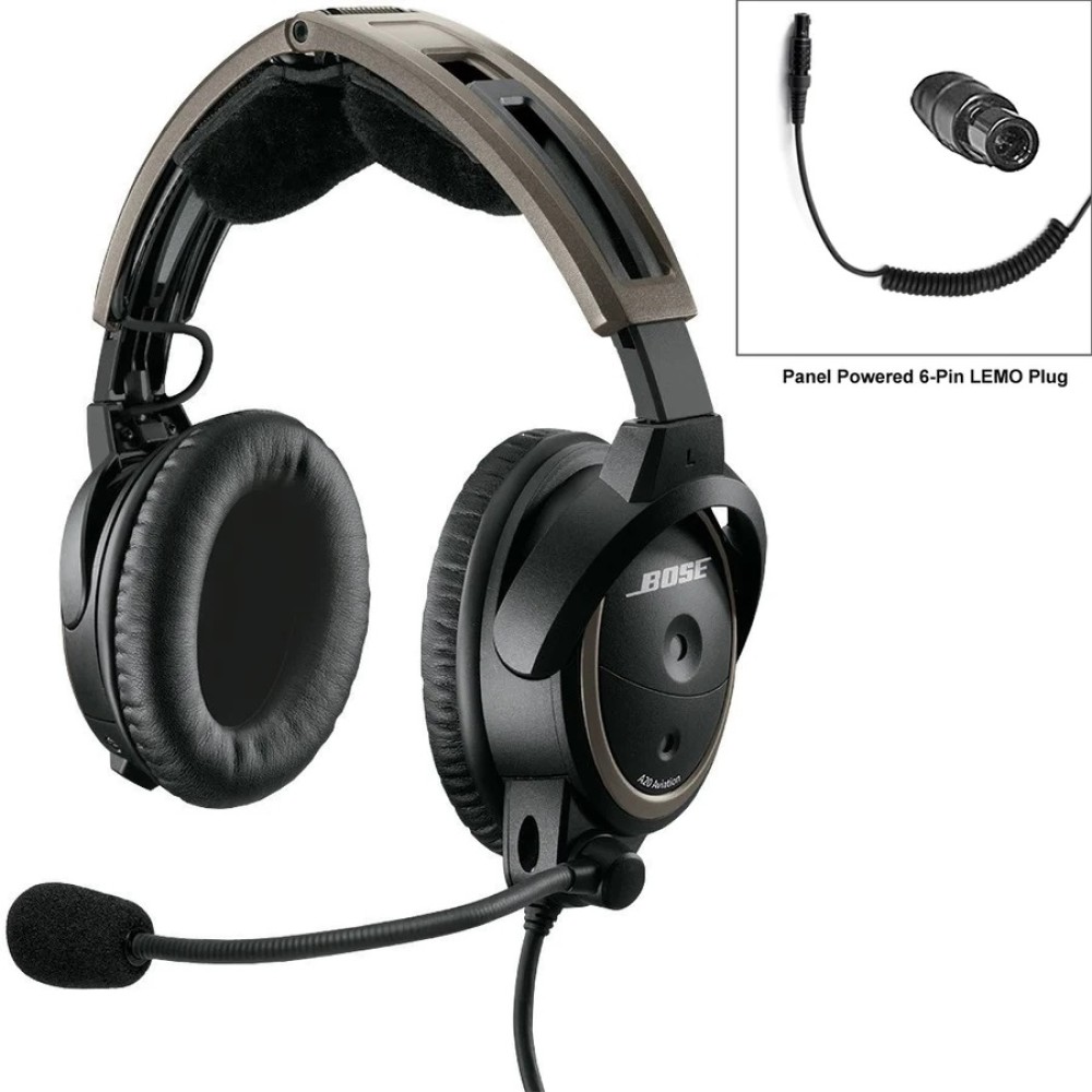 324843-T040 - BOSE A20® ANR HEADSET–6 PIN LEMO PLUG–WITH BLUETOOTH